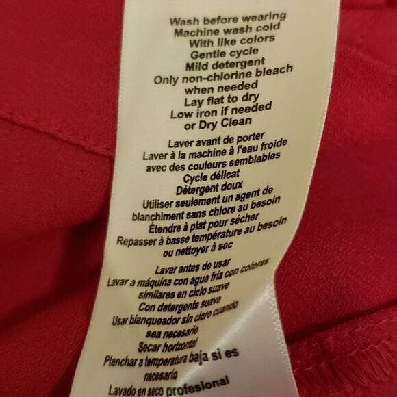 Motherhood Maternity V-neck pullover fushia blouse - Picture 2 of 6